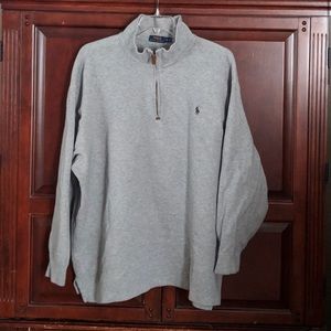 Polo Ralph Lauren Quarter Zip Gray Sweater Size 2XB